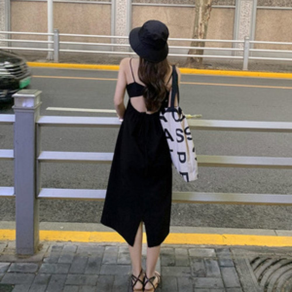 New summer black dress women